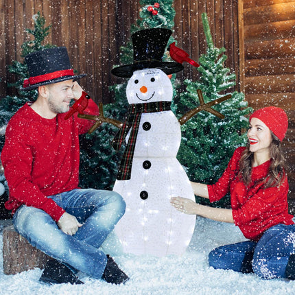Pre-Lit Snowman Yard Stake, 50 Inch, 70 Cool White LEDs