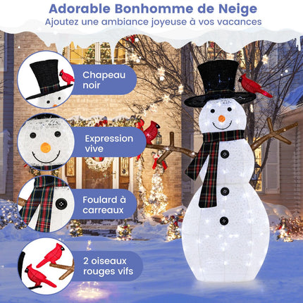 Pre-Lit Snowman Yard Stake, 50 Inch, 70 Cool White LEDs