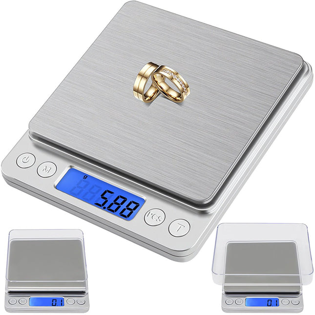 Precyzyjna waga kuchenna 500g, 0,01g, wyświetlacz LCD