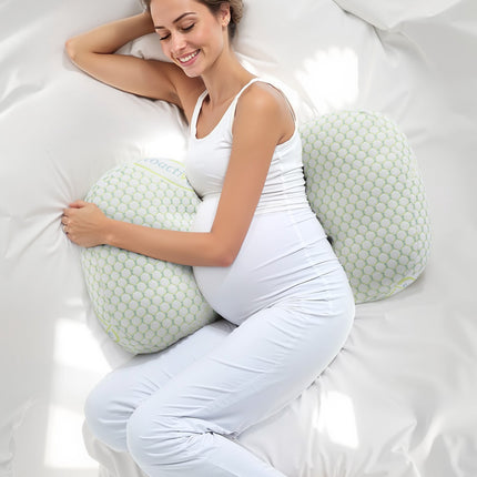 Pregnancy Wedge Pillow, W-Shaped, Adjustable Washable Cover