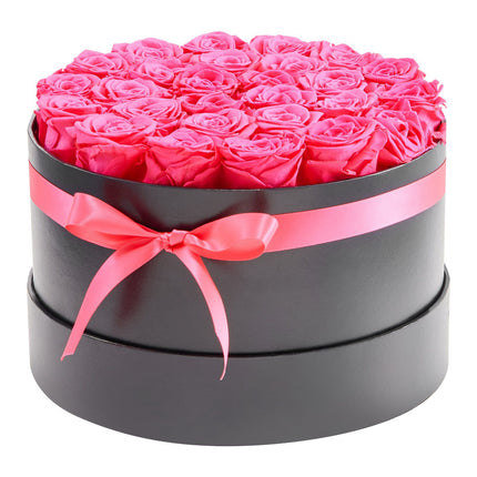 Preserved Roses, 27-Pack in Round Box, Red