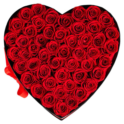 Preserved Roses, 50 Count, Red Heart Gift Box
