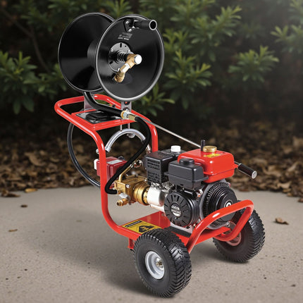 Pressure Washer Hose Reel, 50 Ft 3/8 In, 4000 PSI Mount