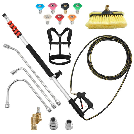 Pressure Washer Telescoping Wand, 25 Ft, 4000 PSI, 7 Nozzles