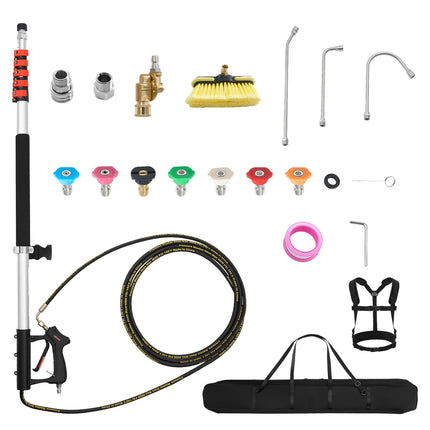 Pressure Washer Telescoping Wand, 25 Ft, 4000 PSI, 7 Nozzles