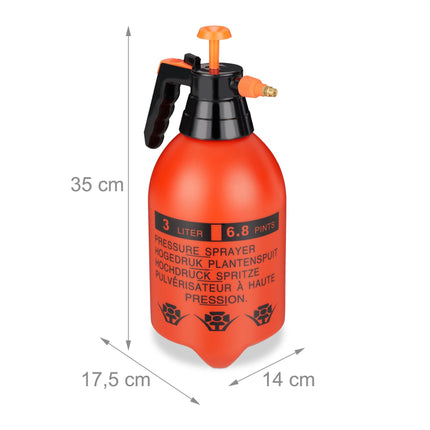 Pressure sprayer 3 liters orange