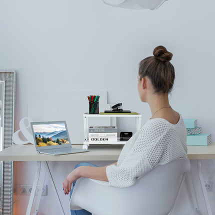 Printer Stand with Wheels, Two Shelves, Mobile