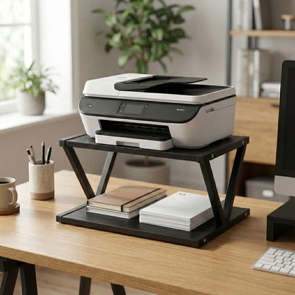 Printer Stand with Wheels – Two-Tier, Mobile Shelf
