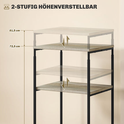 Printer trolley in steel - 3-level stand, holds 12 kg