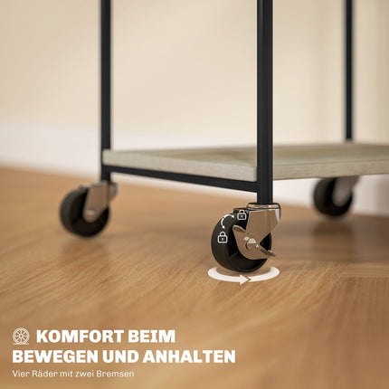 Printer trolley in steel - 3-level stand, holds 12 kg