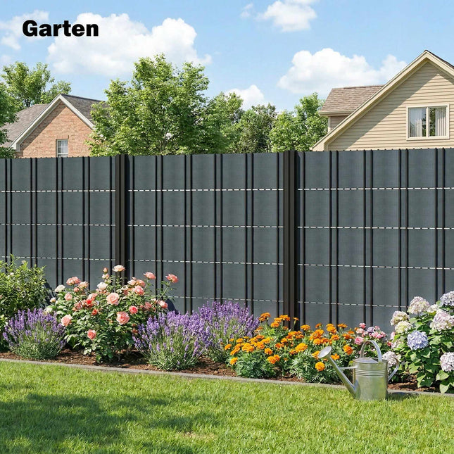 Privacy Fence Strips Set, UV-Resistant, Waterproof, 35m x 19cm, Gray