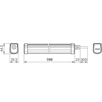 ProjectLine Ceiling lamp 60cm 17W 1700lm IP65
