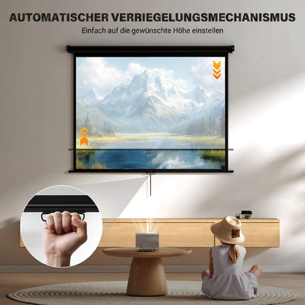 Projector Screen 84 Inch 4:3, 171 x 128 cm Pull-Down
