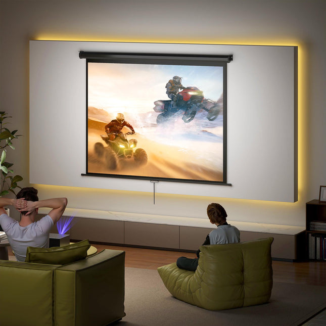 Projector Screen 84 Inch 4:3, 171 x 128 cm Pull-Down