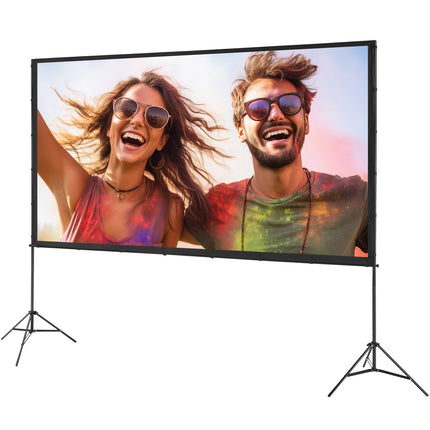 Projector Screen With Stand, 120 Inch 16:9, Carry Bag