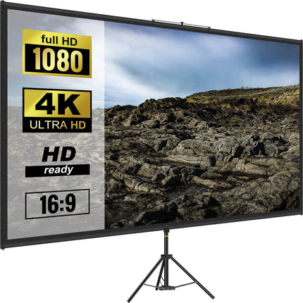 Projector Screen With Tripod Stand, 60 Inch 16:9 4K