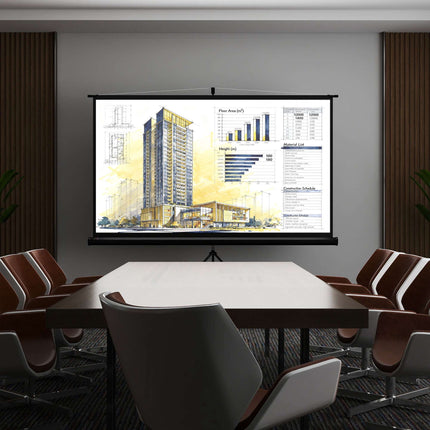 Projector Screen with Stand, 100 Inch, 16:9 HD 4K