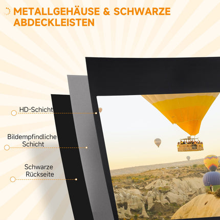 Projector Screen with Stand, 186x105 cm, 16:9 HD 4K