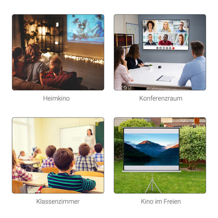 84"" stand projector screen, 4:3 adjustable for home and office