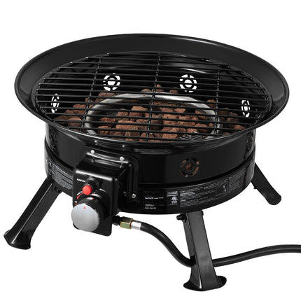 Propane Fire Pit 24-Inch, 53,000 BTU, Grill Grate