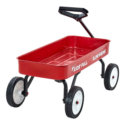Pull-Along Wagon, 101 cm, 80 kg Capacity, Red
