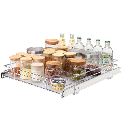 Pull-Out Cabinet Organizer, 43 x 53 cm, Chrome Steel