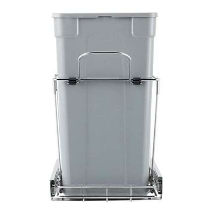 Pull-Out Cabinet Trash Can, 35 Qt, Full-Extension Slide, Handle