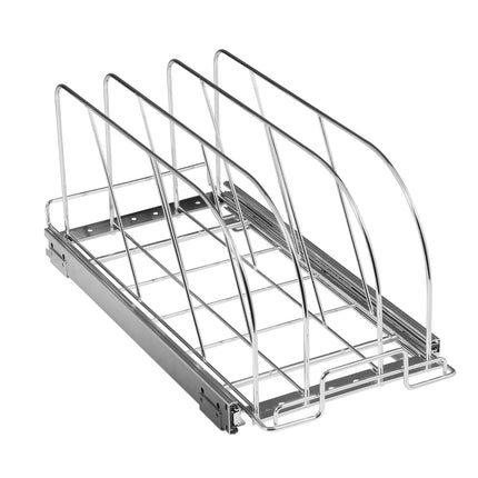 Pull-Out Pan and Pot Rack, Adjustable Dividers, Carbon Steel