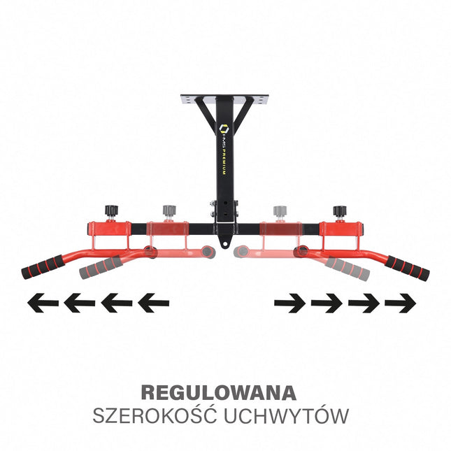 Drążek do podciągania, montaż w drzwiach, wytrzymała stal