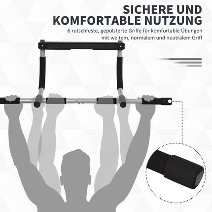 Pull-Up Bar Steel & Foam – Multifunctional door trainer