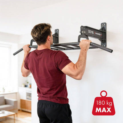Pull-Up Bar – Wall or Ceiling Mount, Steel, 180kg Capacity