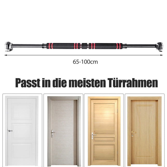 Drążek do podciągania do drzwi, uchwyty z pianki antypoślizgowej, 65-100 cm