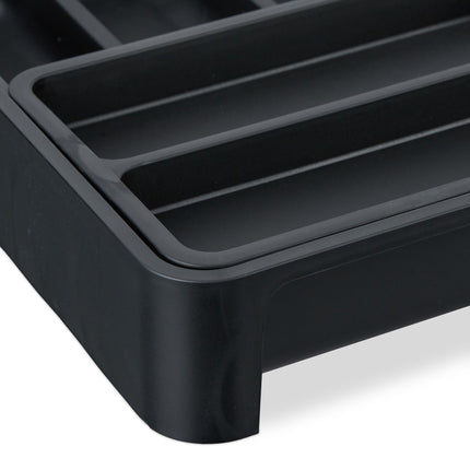 Pull-out cutlery tray in black
