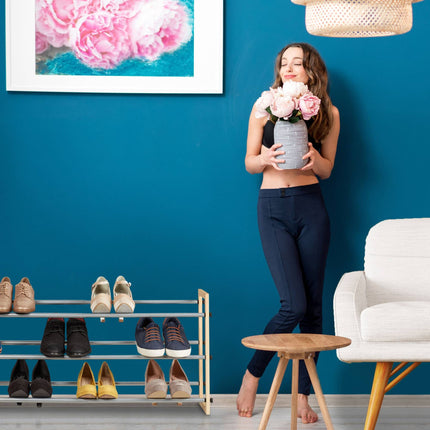 Pull-out shoe shelf