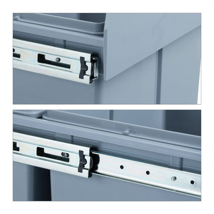 Pull-out source sorting 2 waste bins
