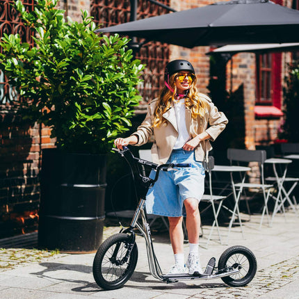 Pumped Wheels Scooter, 16/12 Inch, Adjustable Height