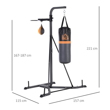 Book bag stand with 20 kg bag & ball, adjustable steel