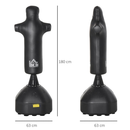 180cm Heavy Duty Standing Punching Bag - Black