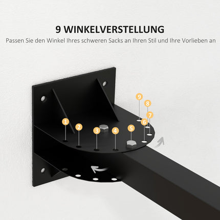 Adjustable wall bracket in steel for punching bag - up to 100 kg