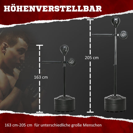 Adjustable boxing rack with reflective bar, HDPE and leather