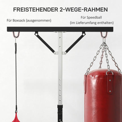 Height-adjustable stand for punching bag in steel, freestanding