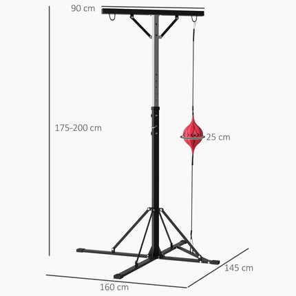 Height-adjustable stand for punching bag in steel, freestanding