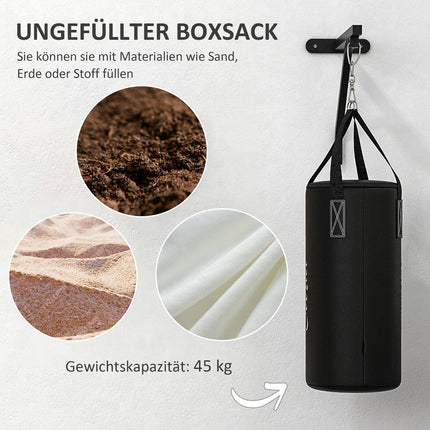 Wall bracket for punching bag, adjustable steel stand with gloves