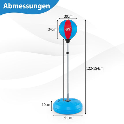 Punching ball 120-154cm height adjustable standing punching ball punching bag set boxing set children blue