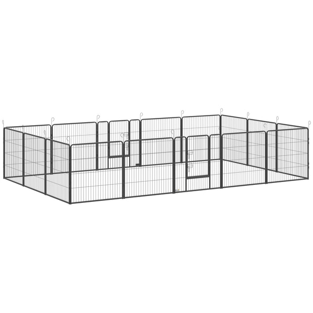 Puppy Playpen, 16 Panels, Foldable with Door, 3.2m x 3.2m