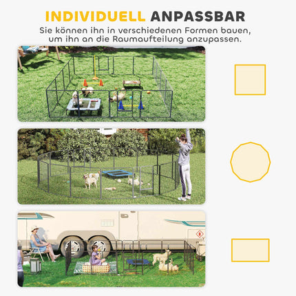 Puppy Playpen, 16 Panels, Foldable with Door, 3.2m x 3.2m