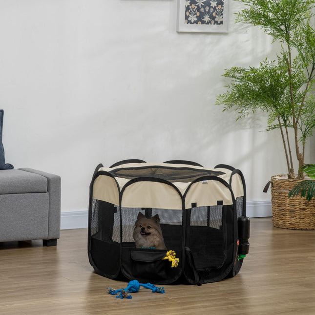 Collapsible puppy playpen - Waterproof outdoor enclosure 92x92x58cm