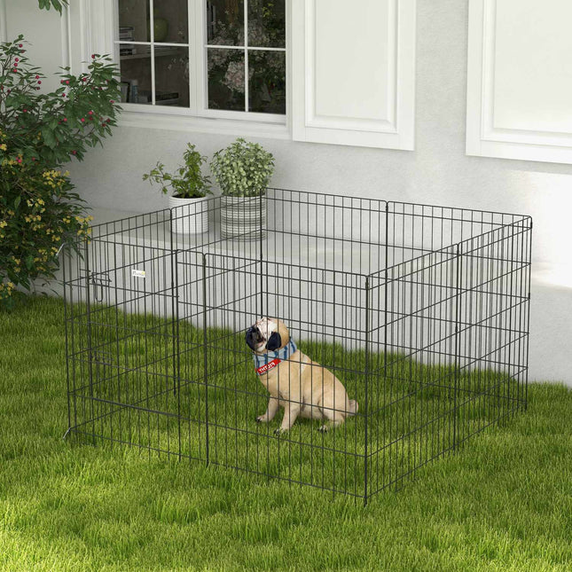 Outdoor Metal Puppy Playpen - 76 cm high, 8-piece set