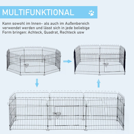 Puppy Playpen, Flexible Outdoor Pet Fence, 5 Sizes