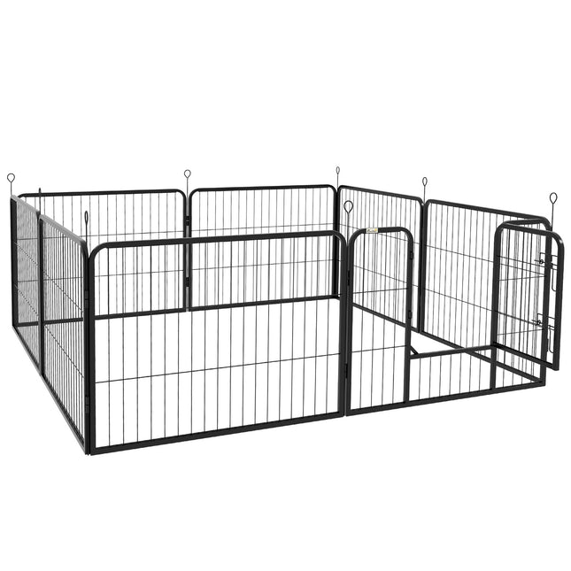 Puppy playpen Outdoor enclosure - 8 panels, door, 60x80 cm